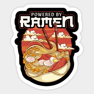 Powered By Ramen Cute & Funny Anime Kawaii Sticker